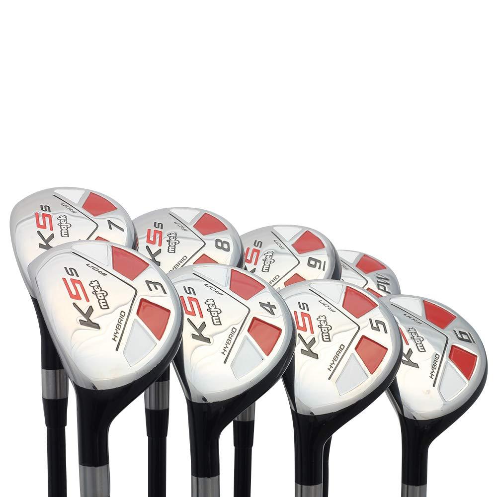 LEFT HANDED Majek Senior Ladies (55+ Years) Golf Clubs All True Hybrid Complete Set which Includes: #3, 4, 5, 6, 7, 8, 9, PW Utility L Lady Flex Club with Premium Ladies Arthritic Grip