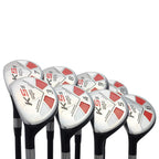LEFT HANDED Majek Senior Ladies (55+ Years) Golf Clubs All True Hybrid Complete Set which Includes: #3, 4, 5, 6, 7, 8, 9, PW Utility L Lady Flex Club with Premium Ladies Arthritic Grip