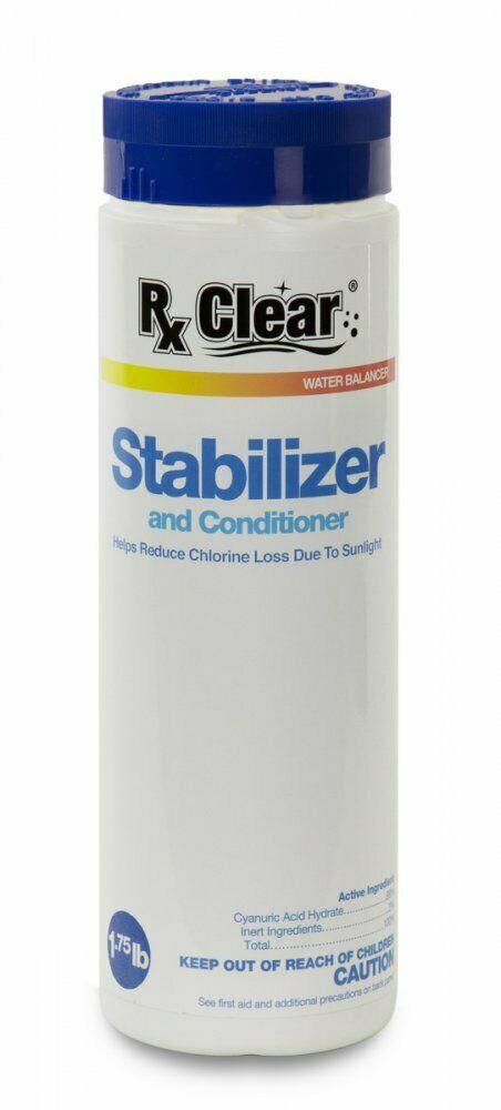 rx clear conditioner &amp; stabilizer cyanuric acid for swimming pools - choose kit