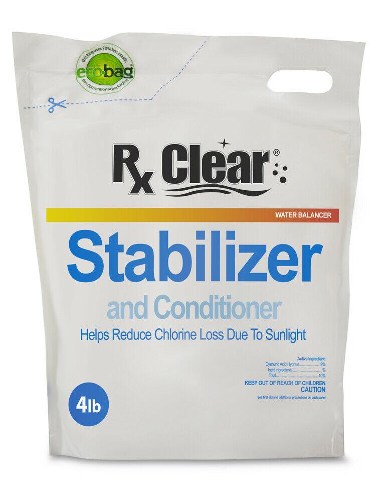 rx clear conditioner &amp; stabilizer cyanuric acid for swimming pools - choose kit