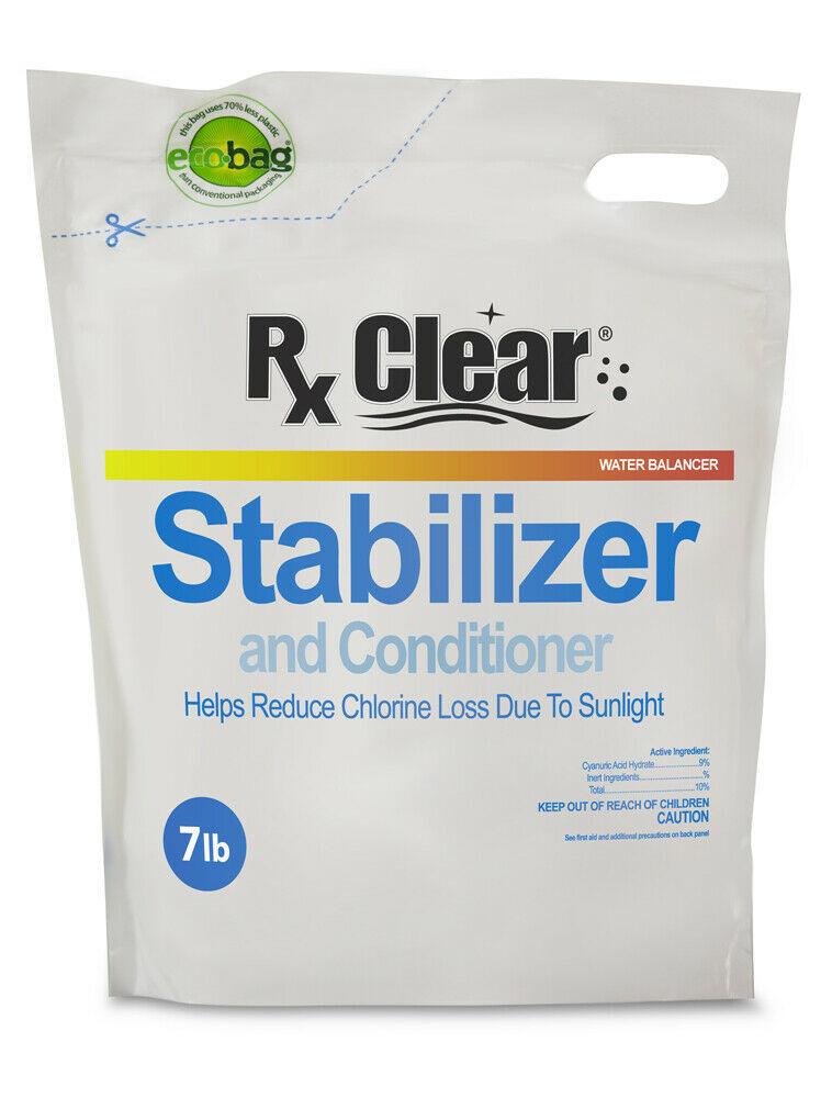 rx clear conditioner &amp; stabilizer cyanuric acid for swimming pools - choose kit