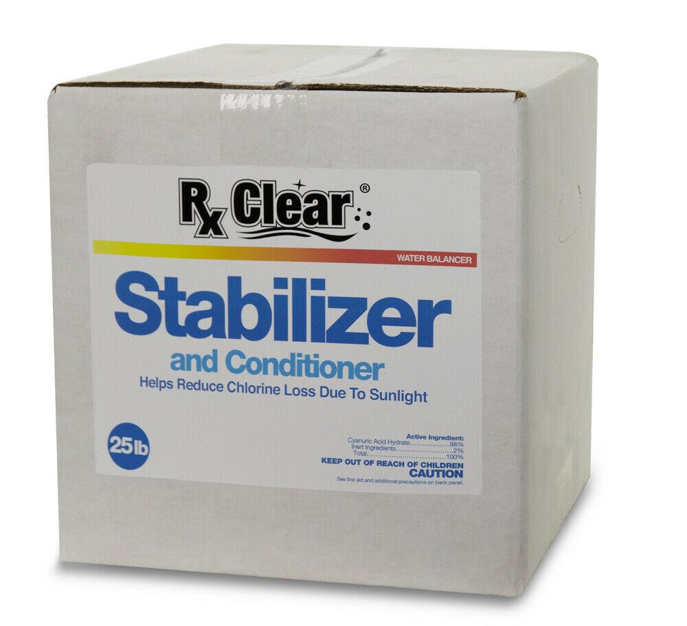 rx clear conditioner &amp; stabilizer cyanuric acid for swimming pools - choose kit