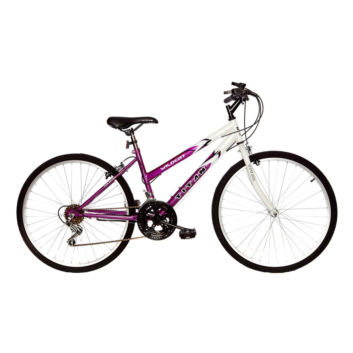 Wildcat 18-Speed Women's Mountain Bike, Lavender and White
