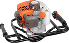 pproyama 54cc dig performance gas powered earth auger post hole digger 5-year warranty gear box three drill 4"6"8"+extension12"20" with epa tech powerful environmental