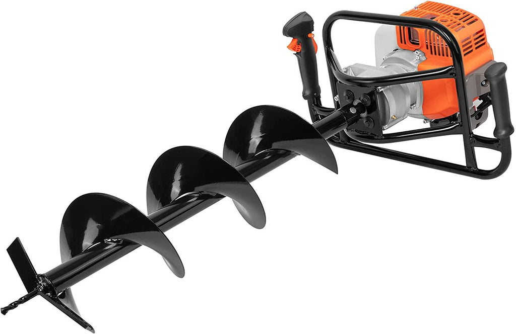 pproyama 54cc dig performance gas powered earth auger post hole digger 5-year warranty gear box three drill 4"6"8"+extension12"20" with epa tech powerful environmental
