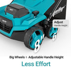 36V 15" Brushless Cordless Electric Dethatcher and Scarifier Compatible with  18V Battery(Tool Only), w/12Gal Thatch Collection Bag, 5-Depth Adjustment, -Fold, Walk Behind for Lawn Care