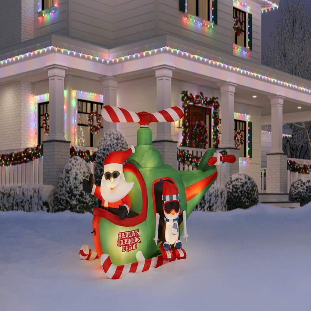 8 ft Animated Helicopter Holiday Inflatable
