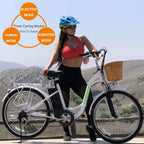 26" 250W Cargo Electric Bicycle Sporting  6 Speed Gear EBike Brushless Gear Motor with Removable Waterproof LarCapacity 36V10A Lithium Battery and Battery Charger