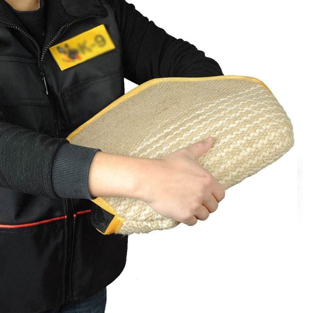 XXDYF Bite WedBite Pillow, Jute/Linen Training Protection Short Bite Sve, Tug Toy for Young Dogs Puppy Interactive Playing