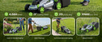 40V Cordless Lawn Mower, 13" Walk Behind Electric 4.0 Ah Battery Powered Lawnmower, Mulching&amp;Bagging Mode, Brushless Motor, 5 Adjustable Cutting Heights, for Garden/Patio/Yard/Lawn