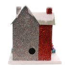 Cody Foster Merry &amp; Bright Glitter Cottage Putz House Reindeer Christmas Hou275