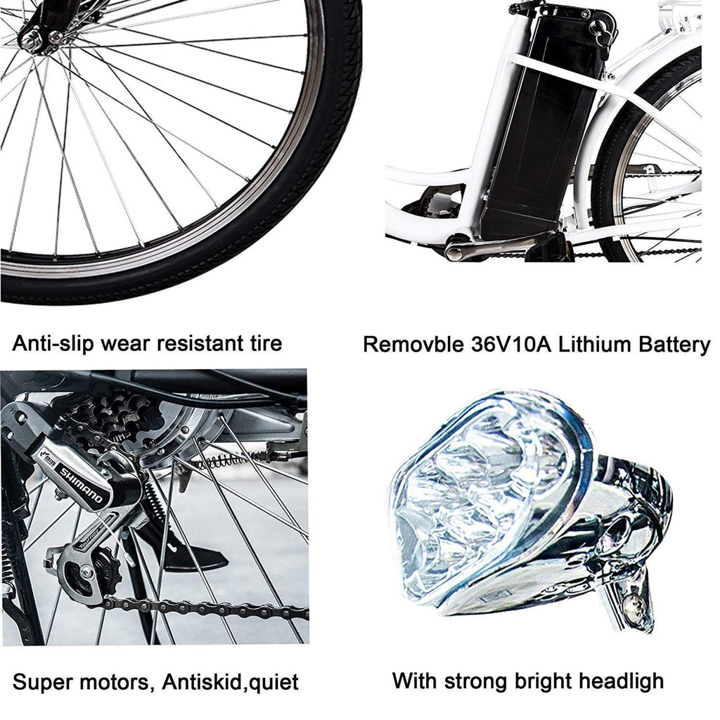 26" Black Step-Through Camel City Electric Bike