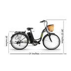 26" Black Step-Through Camel City Electric Bike