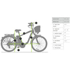 26" Black Step-Through Camel City Electric Bike