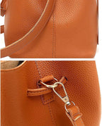 MELDVDIB 4pcs Tote Bags Satchel Purse Card PackaSet for Women - Lychee Leather Handbag Travel Set