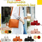 MELDVDIB 4pcs Tote Bags Satchel Purse Card PackaSet for Women - Lychee Leather Handbag Travel Set