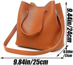 MELDVDIB 4pcs Tote Bags Satchel Purse Card PackaSet for Women - Lychee Leather Handbag Travel Set
