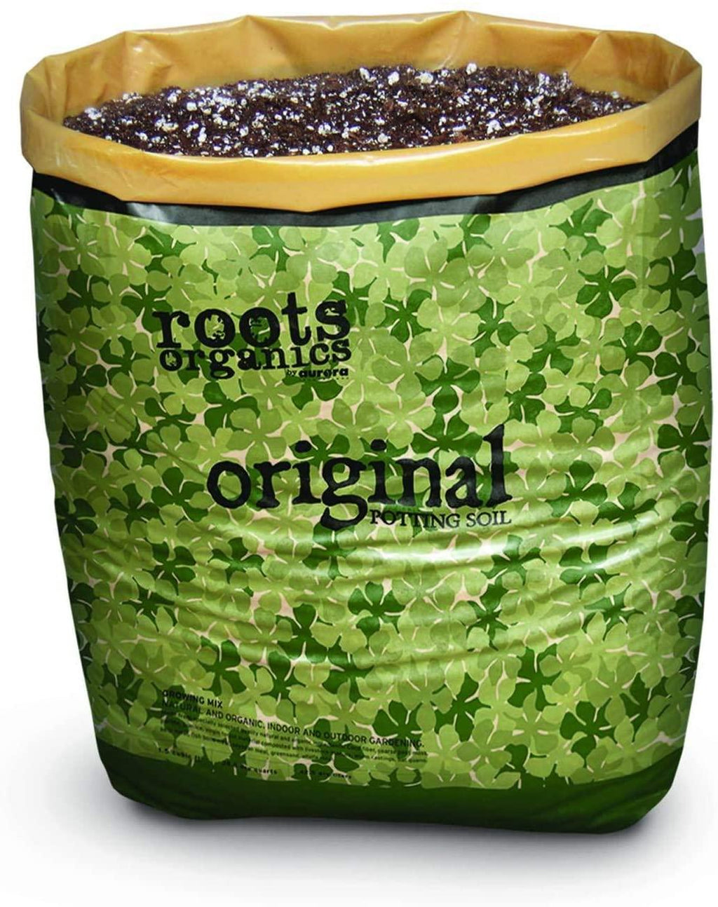 roots organics original potting soil, organic growing media with mycorrhizae.75 cubic foot plant-in-bag