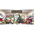 7 ft. x 16 ft. Santa's Workshop Christmas Garage Door Decor Mural for Double Car Garage