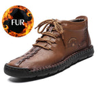 Autumn Winter Men's Big Size Leather Boots