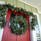 9 ft. Pre-Lit LED Rustic White Berry Garland