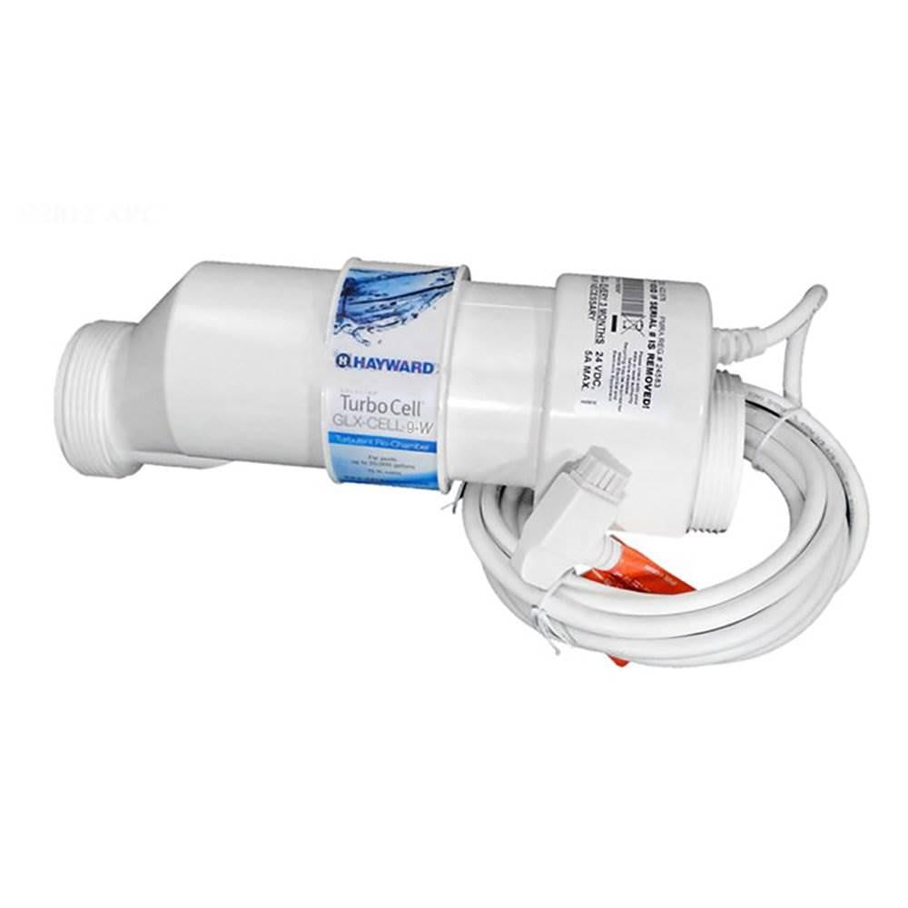 hayward glx cell 9 w salt chlorination turbocell for pools up to 25,000 gallons
