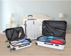 Platinum Voyager Series - 3 Piece Hardside Spinner Luggage Set (Silver)(20",24",28")
