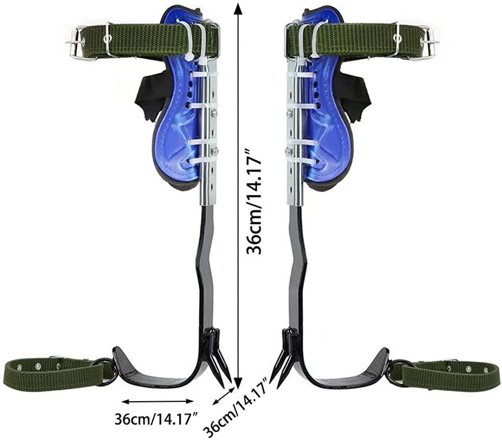 GothicBride Tree Climbing Spikes with Harness Belt, 304  Steel 2 Gear Tree Climbing Tool Adjustable Tree Climbing spikes with Non-Slip Pedal for Outdoor Activities