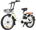 BRIGHT GG 20" ebike with Removable 36V 10AH Lithium Battery,Electric Bike for Adults with 250W Motor,Electric Bike(White/red)