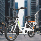 BRIGHT GG 20" ebike with Removable 36V 10AH Lithium Battery,Electric Bike for Adults with 250W Motor,Electric Bike(White/red)