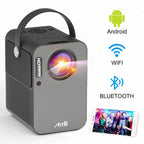 artlii play smart wifi bluetooth projector android tv 9.0 portable
