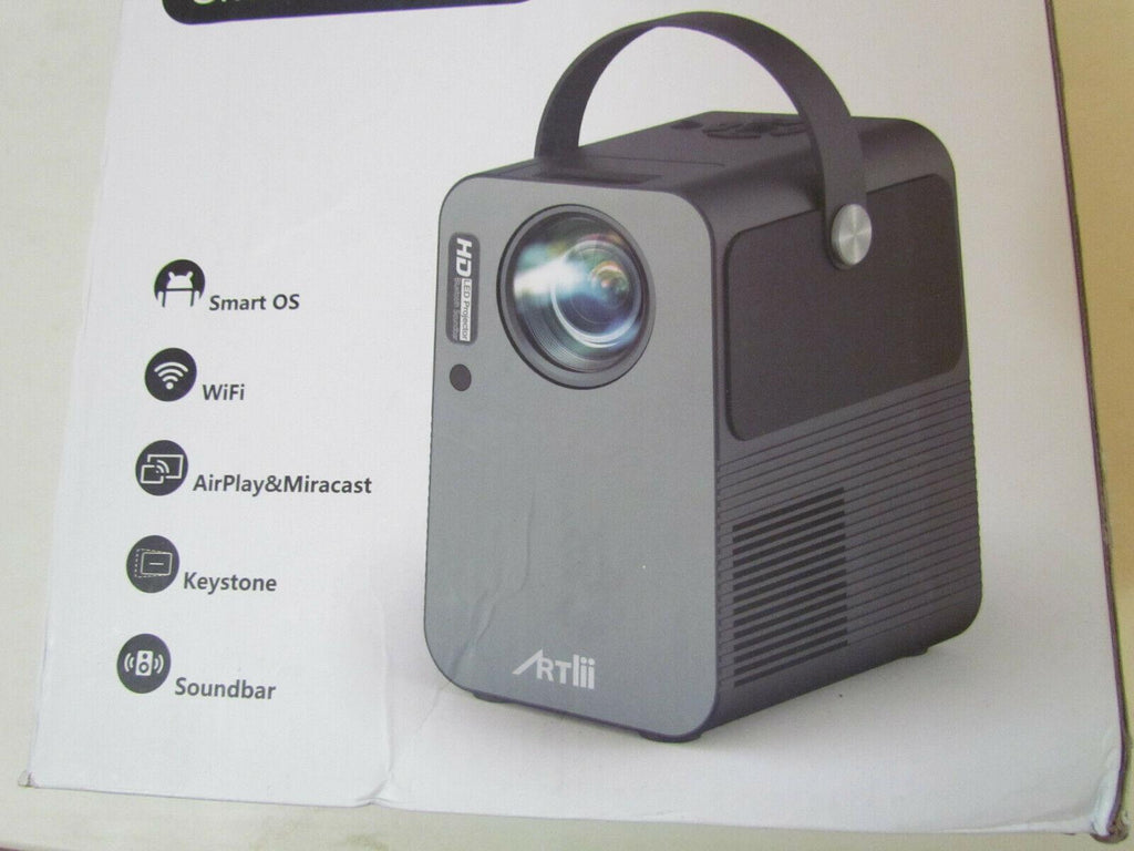 artlii play smart wifi bluetooth projector android tv 9.0 portable