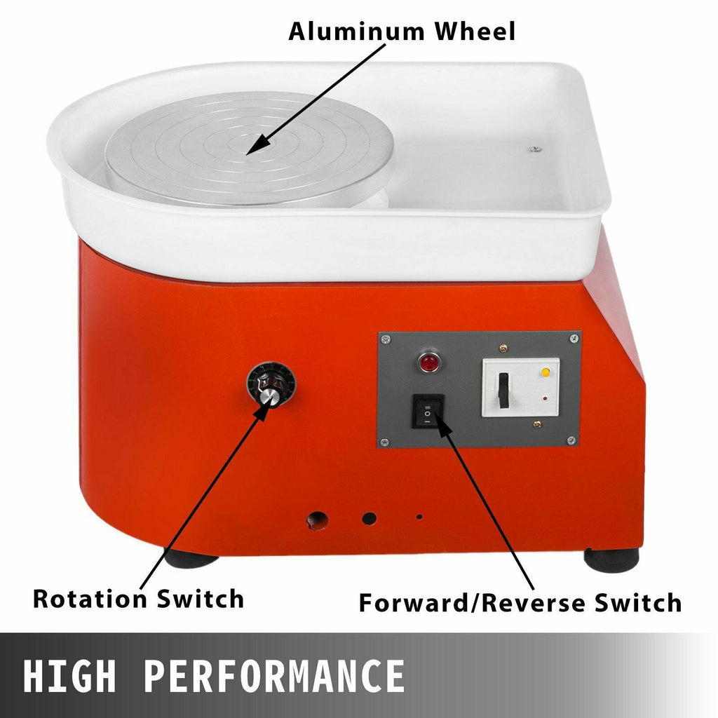 pottery wheel 280w electric ceramic machine 9.8"/25 cm clay art craft diy 110v