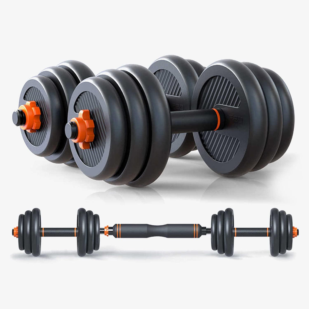 35KG Adjustable Dumbbell Set, 6 in 1 Adjustable Dumbbells / Barbell / Kettlebell / Push up, 77lb Bodybuilding Weight Training Kit for Home / GYM