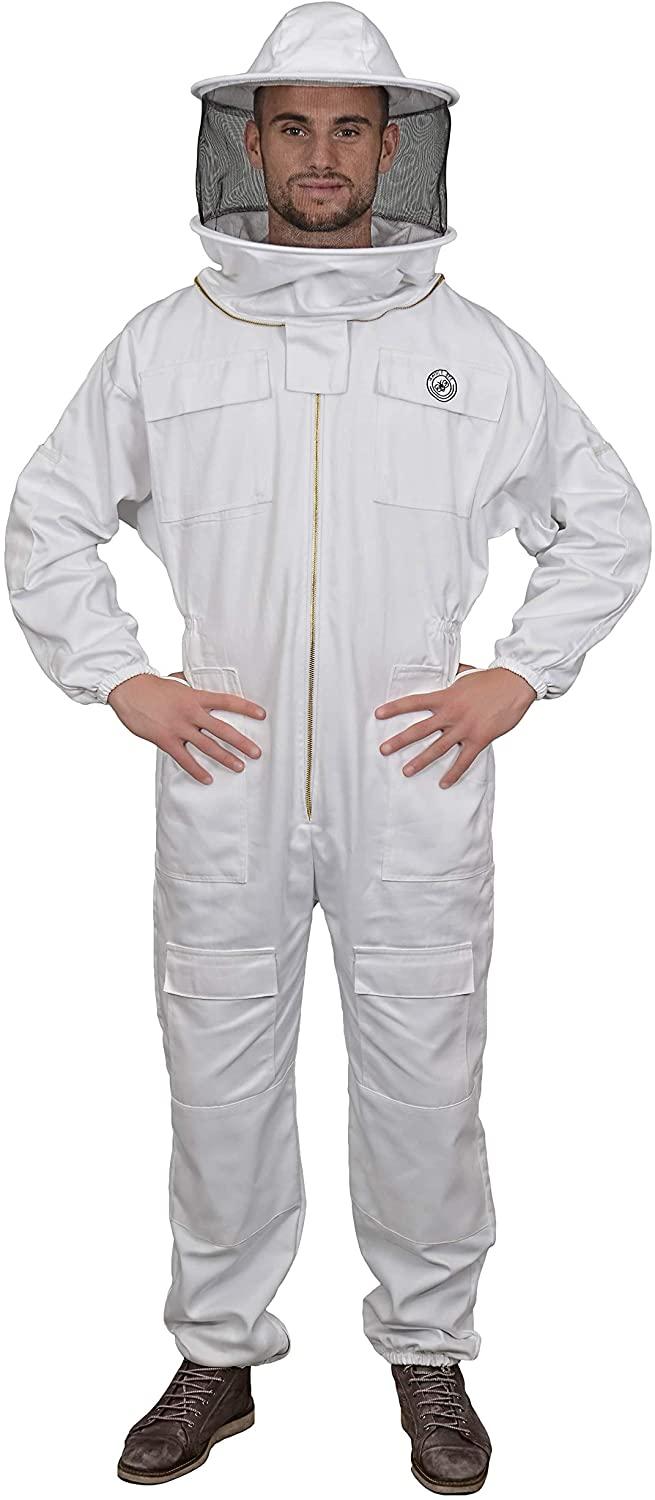 humble bee 410 polycotton beekeeping suit with round veil