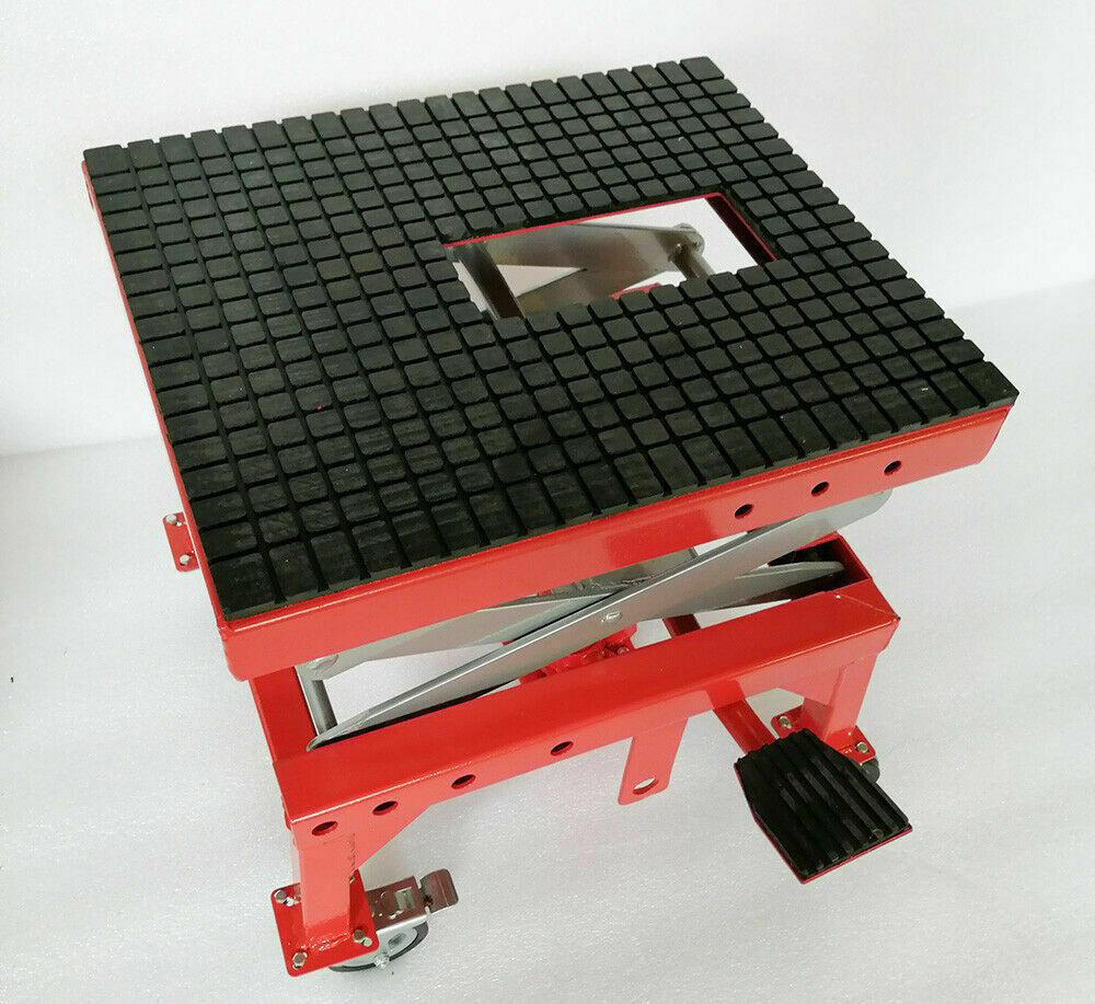 300lb Motorcycle Hydraulic Scissor Floor Jack Stands Lift Hoist Center Tool