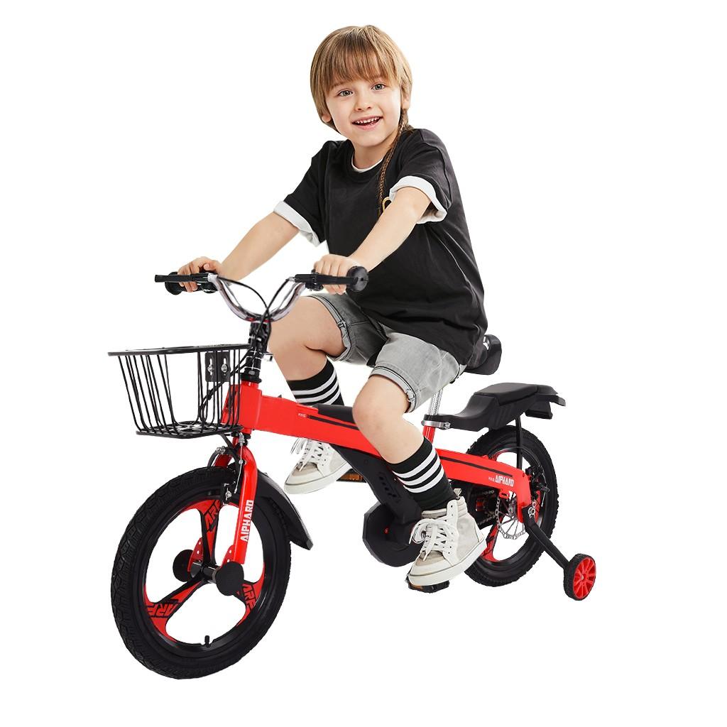Hxroolrp 16 iInch Magnesium Alloy Kids Bike with Training Wheels for Kids Boys Girls 4-9 Years, Red