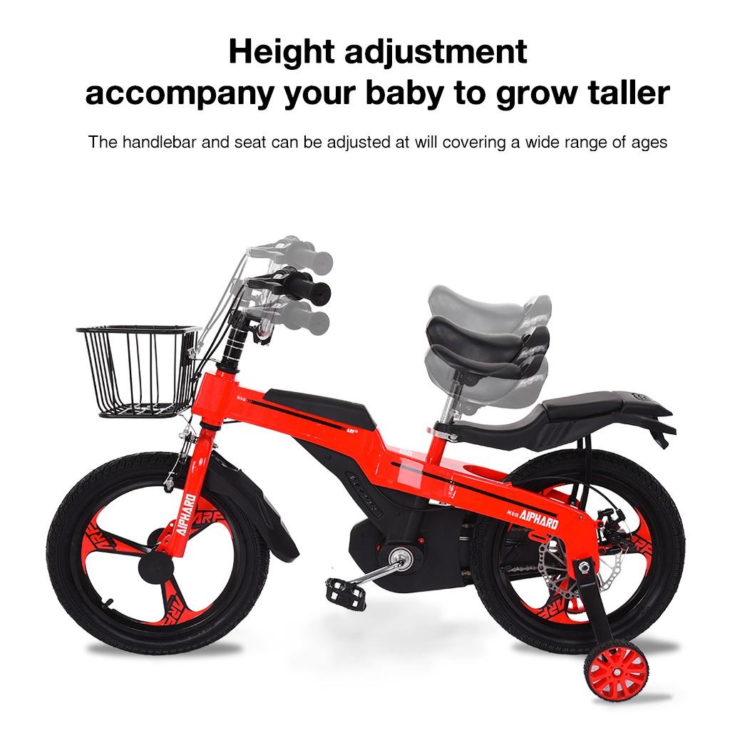 Hxroolrp 16 iInch Magnesium Alloy Kids Bike with Training Wheels for Kids Boys Girls 4-9 Years, Red