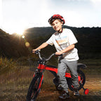 Hxroolrp 16 iInch Magnesium Alloy Kids Bike with Training Wheels for Kids Boys Girls 4-9 Years, Red