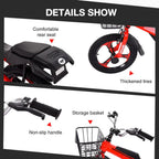 Hxroolrp 16 iInch Magnesium Alloy Kids Bike with Training Wheels for Kids Boys Girls 4-9 Years, Red