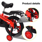 Hxroolrp 16 iInch Magnesium Alloy Kids Bike with Training Wheels for Kids Boys Girls 4-9 Years, Red