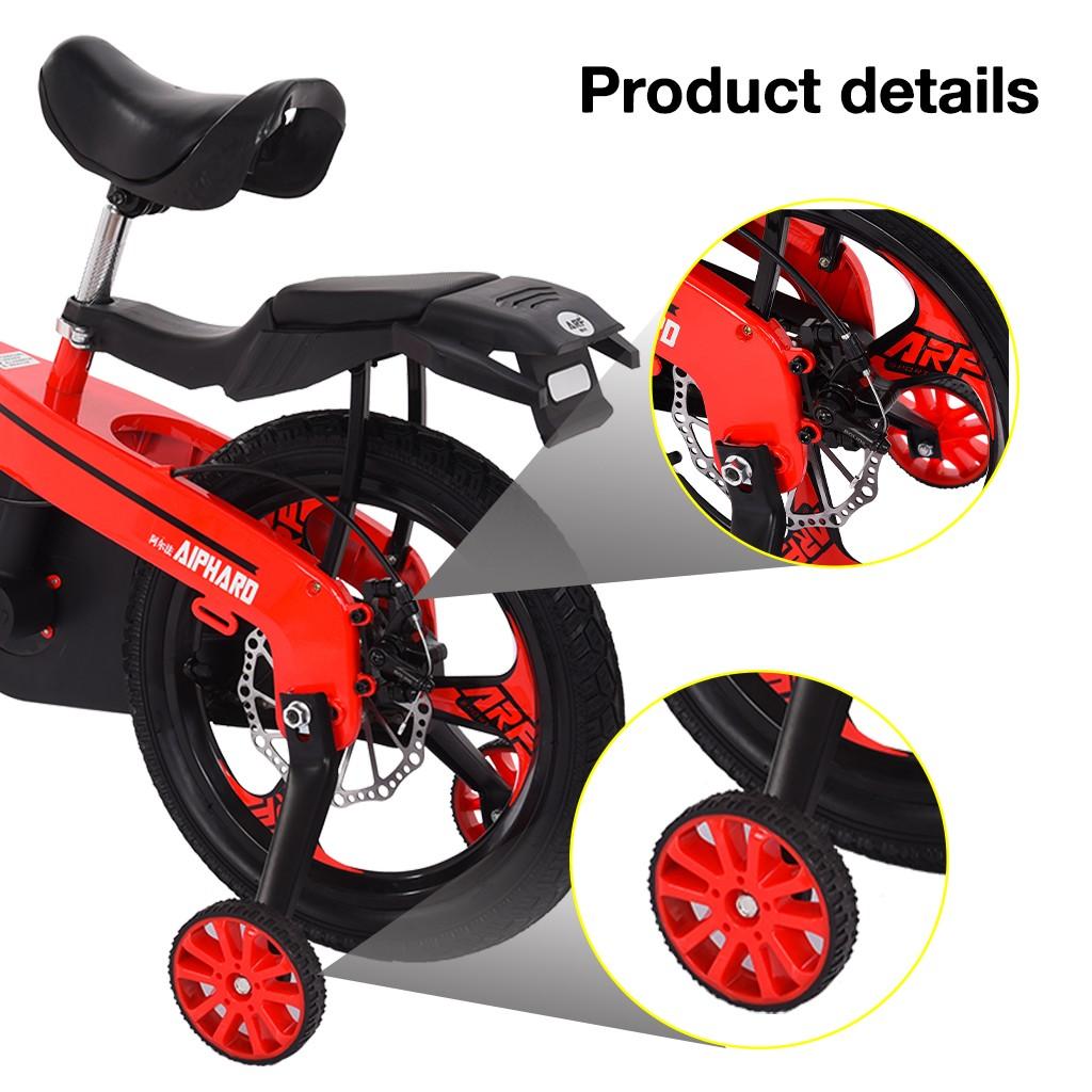 Hxroolrp 16 iInch Magnesium Alloy Kids Bike with Training Wheels for Kids Boys Girls 4-9 Years, Red