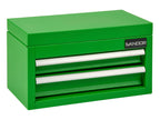 Mini Tool Box - Metal Tool Chest with 2 Drawers & PVC Drawer Liners for Workbench or Desk, Powder-Coated Steel Small Toolbox - Multi-Purpose Storafor Machinists Tools, DIY, 3D Printer Parts - Green