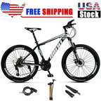 Topteng Mountain Bike 26" Wheels with Bicycle Pump, 21 Speeds Mountain Bike, Aluminum Frame, Disc Brakes Bicycle Disc Bicycles for Adult Men Women