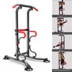 Ajustable Height Power Tower Dip Station Pull Up Bar for Home Gym Strength Training Workout Equipment,330lbs
