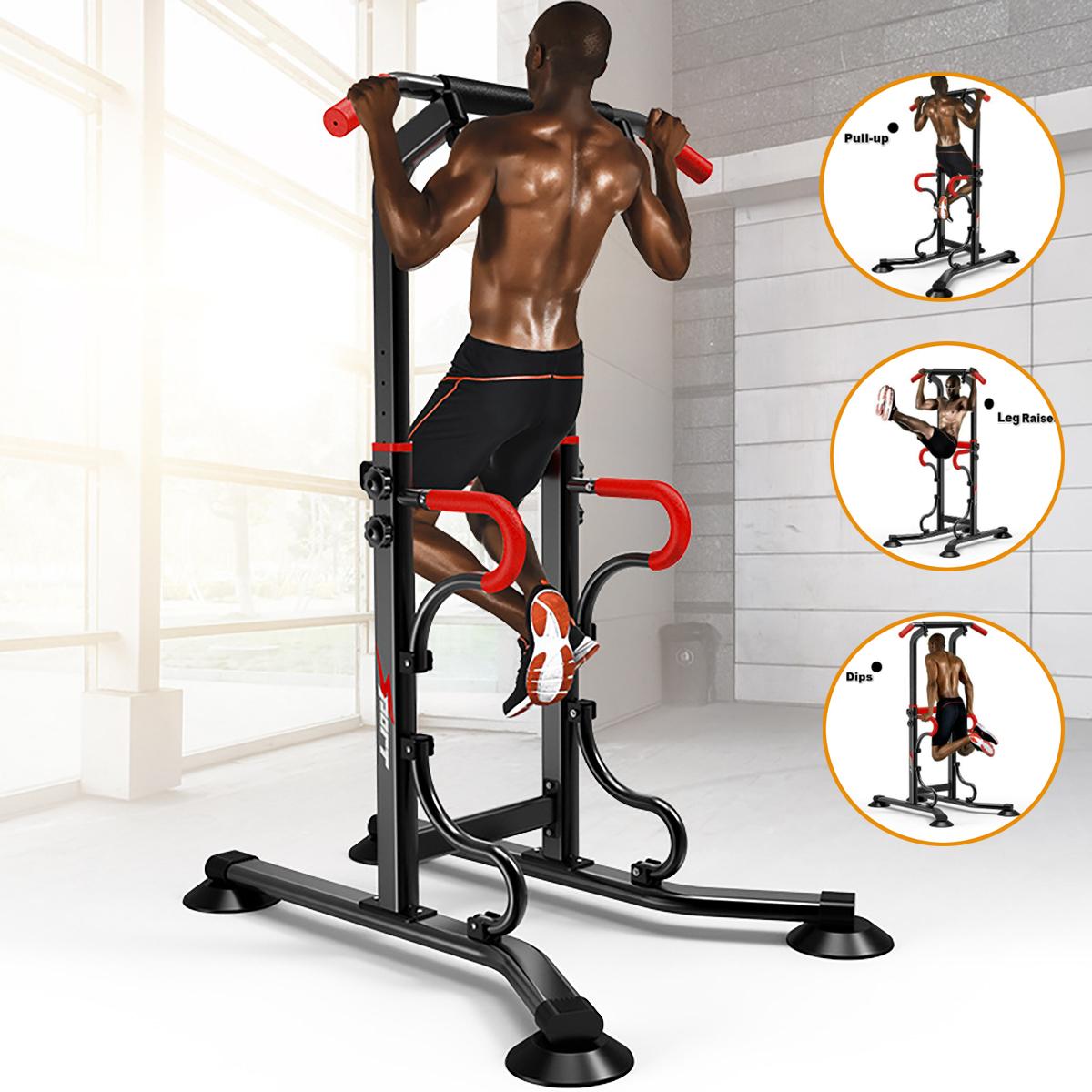 Ajustable Height Power Tower Dip Station Pull Up Bar for Home Gym Strength Training Workout Equipment,330lbs
