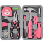 Tool Set 25pc Pink Household DIY Tool Kit for Women. Small Mini Tool Box Set of Starter Basic Ladies Tools | 25pc, Household  repair and maintenance, starter tool kit, mini tool set, ladies portable toolbox, DIY Gift