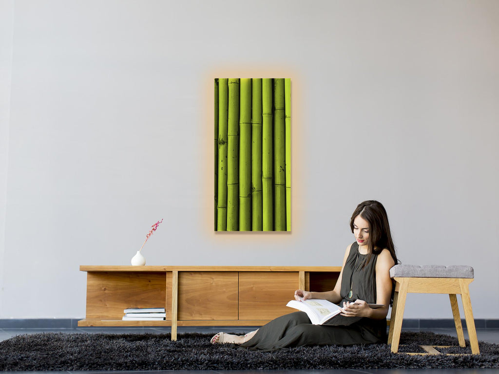 Heat Storm Electric Glass Infrared Heater, Indoor, Bamboo, HS-BAM-2448