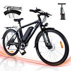 ZNH Electric Bike, Electric Mountain Bike 26 In. 350W Commuter Bicycle, Adult Ebike with Removable 36V/10AH Battery,  21-Speed Gears, Black