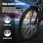 ZNH Electric Bike, Electric Mountain Bike 26 In. 350W Commuter Bicycle, Adult Ebike with Removable 36V/10AH Battery,  21-Speed Gears, Black